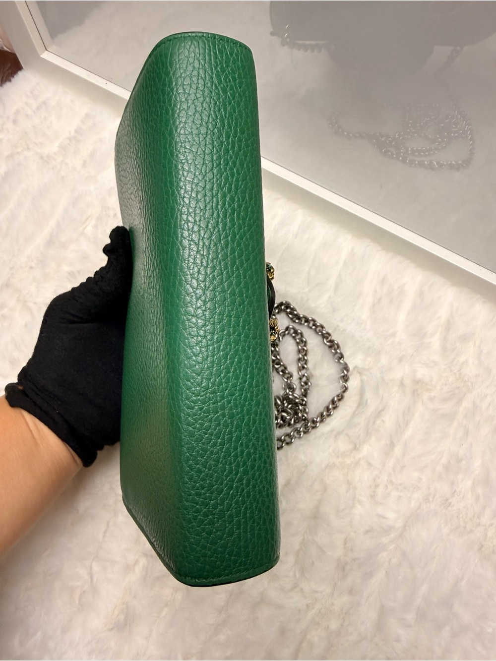 GUCCI-401231 2067 Green Dionysus Shoulder Bag - Picture 12 of 14